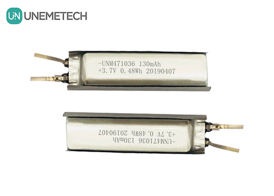 3.7 Lithium-Ionen-Polymer-Batterie / IEC62133 zugelassen 471036 130mAh Lithium-Polymer-Batteriezelle
