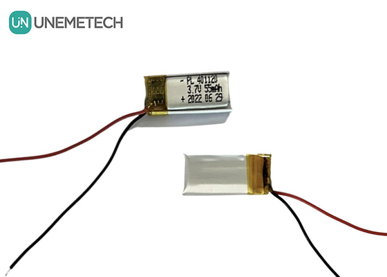 3.7V 55mAh Kleine Lithium-Polymer-Batterie 401120 Li-Poly-Batterie für kleine intelligente Led-Leuchte