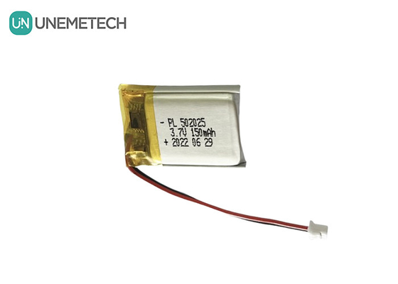 3.7V 150mAh wiederaufladbare Lipo-Batterie 502025 Lithium-Polymer-Ionen-Batterie für Smart Watches
