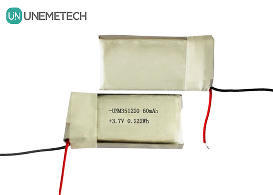 3.7V 60mAh Ultra-kleine wiederaufladbare Lipo-Batterie 351220 für tragbare Produkte