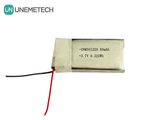 3.7V 60mAh Ultra-kleine wiederaufladbare Lipo-Batterie 351220 für tragbare Produkte