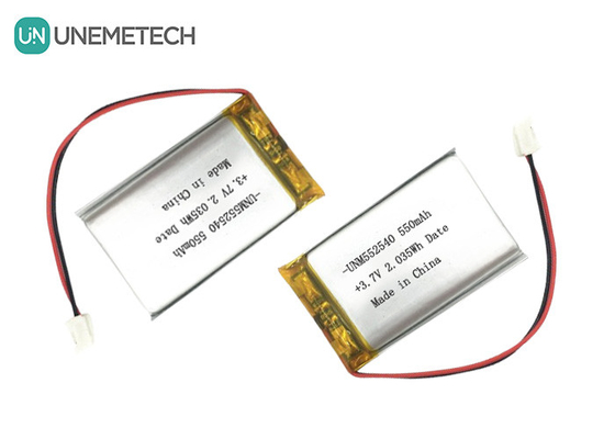 552540 Prismatische Silber Akkus 3.7V 550mAh für PET-Tracker