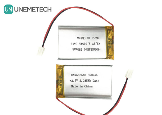 552540 Prismatische Silber Akkus 3.7V 550mAh für PET-Tracker