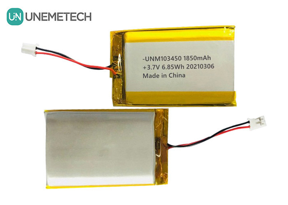 103450 3,7V 1850mAh wiederaufladbare Lipo-Batterie IEC62133 UN38.3 MSDS zugelassene Lithium-Polymer-Batterie