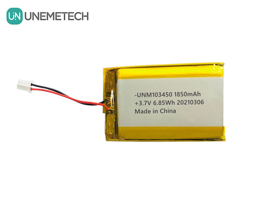 103450 3,7V 1850mAh wiederaufladbare Lipo-Batterie IEC62133 UN38.3 MSDS zugelassene Lithium-Polymer-Batterie