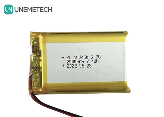 3.7V 2000mAh wiederaufladbare Lithium-Polymer-Batterie 103450 Großkapazität für elektrische Brustpumpe