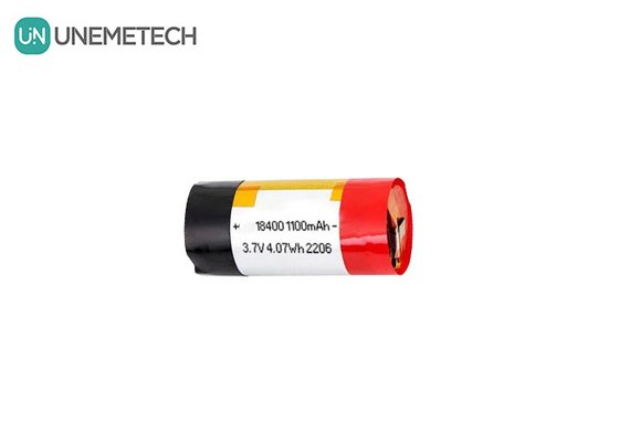 3A Entladung zylindrische Polymer Lithium-Ionen-Batterie 18400 3.7v 1100mah LiPo-Batterie