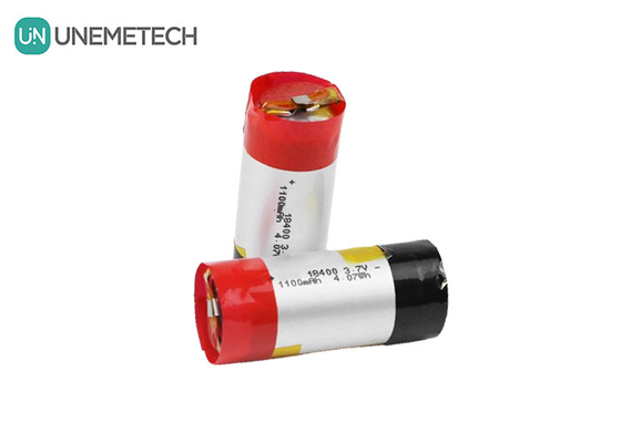 3A Entladung zylindrische Polymer Lithium-Ionen-Batterie 18400 3.7v 1100mah LiPo-Batterie