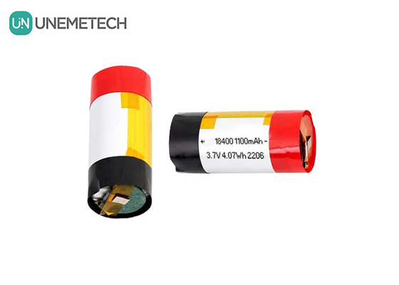 3A Entladung zylindrische Polymer Lithium-Ionen-Batterie 18400 3.7v 1100mah LiPo-Batterie