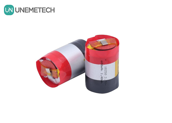 18250 630mAh 3,7V zylindrische wiederaufladbare Li-Ionen-Polymerbatterie mit 5A Plus-Ausladestrom