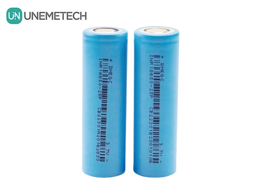 2500mAh 3,7V Max 6A kontinuierliche Ladung Zylindrische Lithium-Ionen-Batterie 18650 INR18650-25P