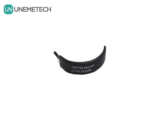 3.7V gebogene LiPo-Batterie 150732 Min Kapazität 22mAh spezielle Lipo-Batterien Einzelzellen