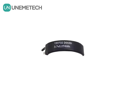 3.7V gebogene LiPo-Batterie 150732 Min Kapazität 22mAh spezielle Lipo-Batterien Einzelzellen