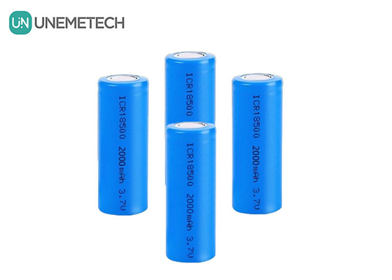 3.7V 18500 Lithium-Ionen-Batterie 2000mAh wiederaufladbar zylindrisch für Taschenlampe