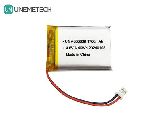 853639 4,35V 1700mAh Polymer Li-Ionen-Batterie Hochspannung für Körperkamera