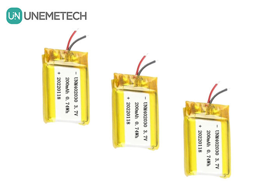 Kleine Größe 402030 3,7V 200mAh wiederaufladbare Lipo-Batterie für elektronische Produkte