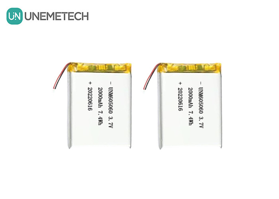 UNEMETECH 605060 2000mAh Polymer Lithium Batterie 3,7V Schönheitsgerät Wiederaufladbare Batterie
