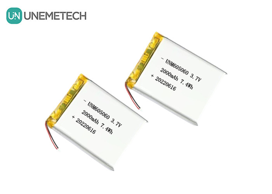 UNEMETECH 605060 2000mAh Polymer Lithium Batterie 3,7V Schönheitsgerät Wiederaufladbare Batterie