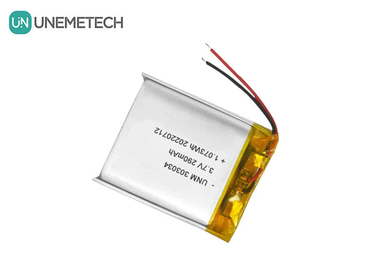 3.7V 290mAh wiederaufladbare Lithium-Ionen-Polymerbatterie 303034 für Elektro-Spielzeug