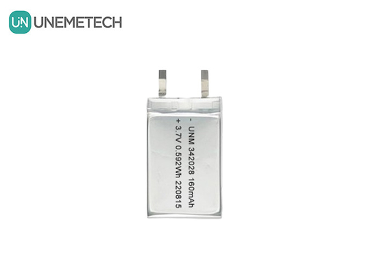 Bluetooth-Batterie 160mAh 3,7V wiederaufladbare Lithium-Polymer-Ionen-Batterie 342028 für Tracker