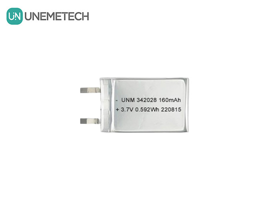 Bluetooth-Batterie 160mAh 3,7V wiederaufladbare Lithium-Polymer-Ionen-Batterie 342028 für Tracker