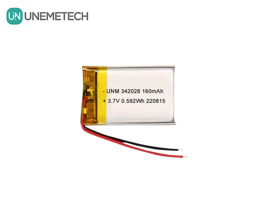Bluetooth-Batterie 160mAh 3,7V wiederaufladbare Lithium-Polymer-Ionen-Batterie 342028 für Tracker