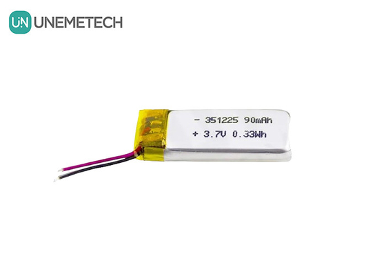 351225 Polymer-Li-Ionen-Batterie 3,7 V 90 mAh Wiederaufladbare Ultrafeine Li-Polymer-Batterie
