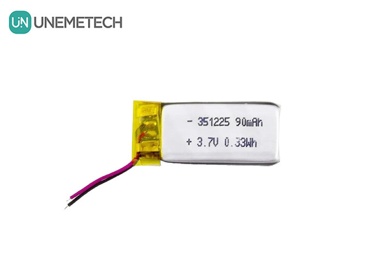 351225 Polymer-Li-Ionen-Batterie 3,7 V 90 mAh Wiederaufladbare Ultrafeine Li-Polymer-Batterie