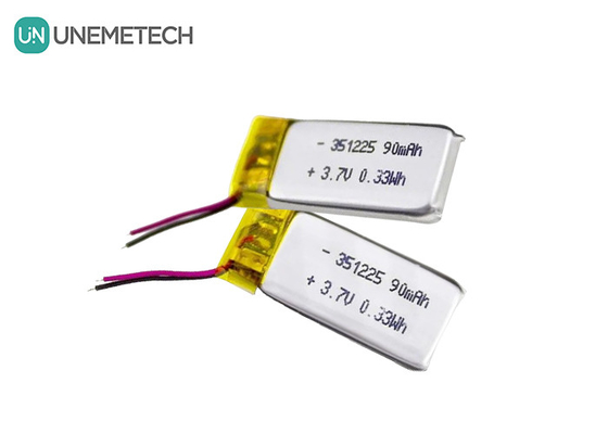 351225 Polymer-Li-Ionen-Batterie 3,7 V 90 mAh Wiederaufladbare Ultrafeine Li-Polymer-Batterie