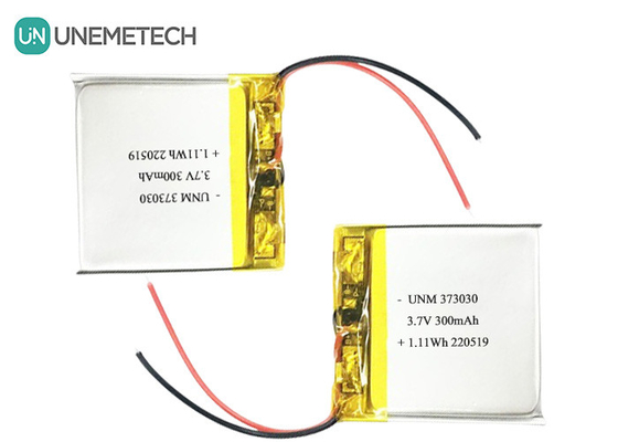 3.7V 300mAh LiPo wiederaufladbare Batterie 373030 für Bluetooth-Lautsprecher