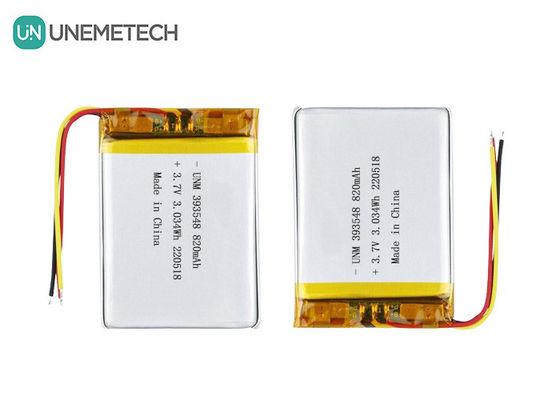 Lithium-Polymer-Batterie 3,7V 820mAh 393548 Lipo-Aufladebatterie für elektronische Brustpumpe