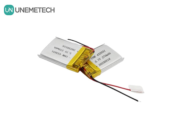 3.7V 270mAh 432031 Lithium-Polymer-Batterie für elektronische Geräte