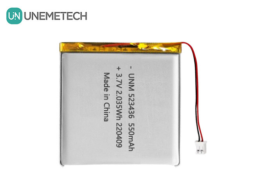 Lithium-Ionen-Polymer-Batterie 3,7V 550mAh 523436 Wiederaufladbare Li-Polymer-Batterie für GPS-Tracker