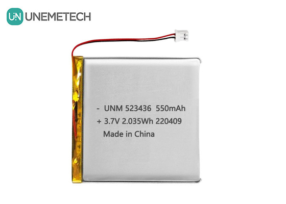 Lithium-Ionen-Polymer-Batterie 3,7V 550mAh 523436 Wiederaufladbare Li-Polymer-Batterie für GPS-Tracker