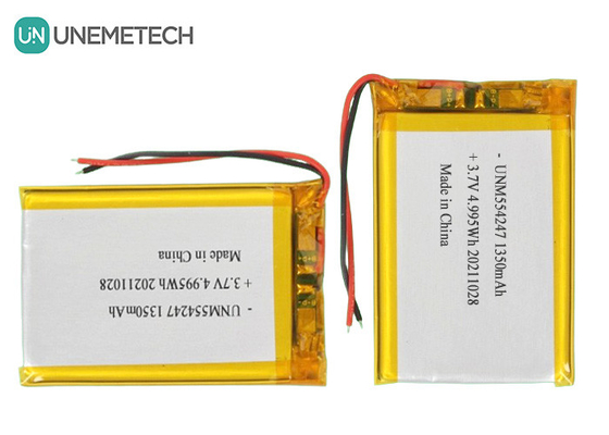 3.7V 1350mAh wiederaufladbare Li-Ionen-Polymer-Batterie 554247 für Mini-Drohne