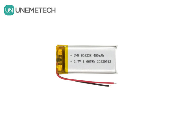 Lithium-Ionen-Polymer-Batterie 602238 3,7V 450mAh wiederaufladbare Lithium-Ionen-Batterie für Haustier-Tracker