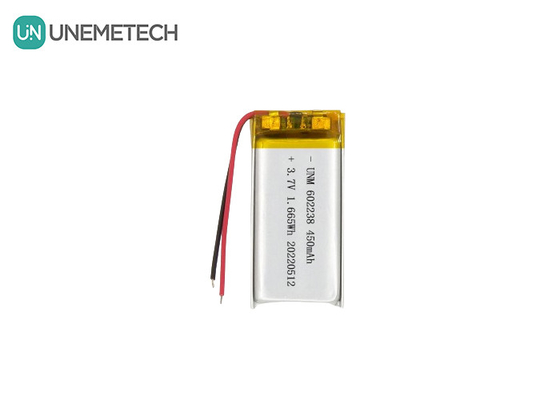 Lithium-Ionen-Polymer-Batterie 602238 3,7V 450mAh wiederaufladbare Lithium-Ionen-Batterie für Haustier-Tracker