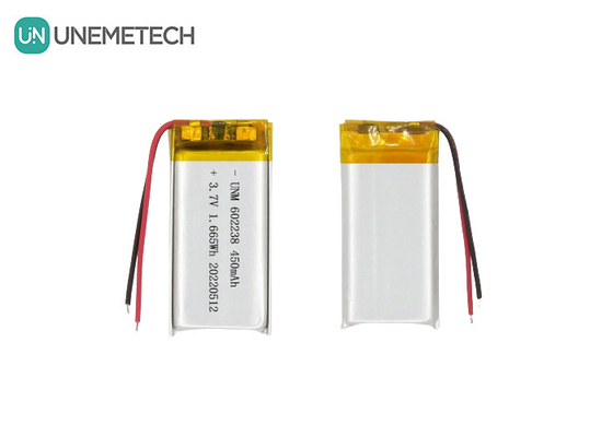 Lithium-Ionen-Polymer-Batterie 602238 3,7V 450mAh wiederaufladbare Lithium-Ionen-Batterie für Haustier-Tracker