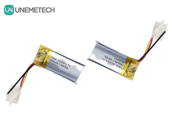 3.7V 380mAh wiederaufladbare Li-Polymer-Batterie 101330 für Smartwatches