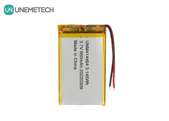 3.7V 850mAh wiederaufladbare LiPo-Batterie 414464 Taschenbatterie für Tischlampe