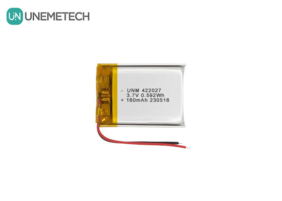 Wiederaufladbare LiPo-Batterie mit hoher Dichte 3.7V 160mAh 422027 für Bluetooth-Headset