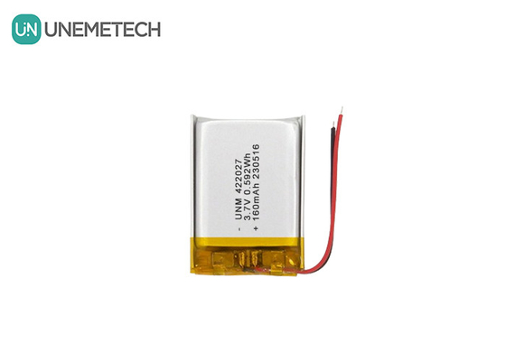 Wiederaufladbare LiPo-Batterie mit hoher Dichte 3.7V 160mAh 422027 für Bluetooth-Headset