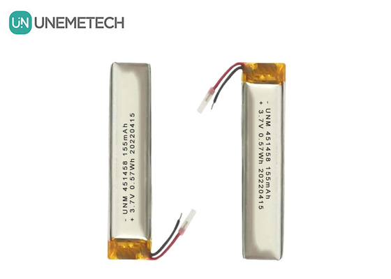 Lipo 3,7V 155mAh Wiederaufladbare Polymerbatterie 451458 für drahtlose Kopfhörer