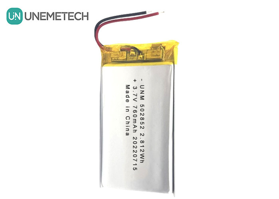 3.7V 760mAh Lithium-Ionen-Polymer Akku 502852 für LED-Leuchten