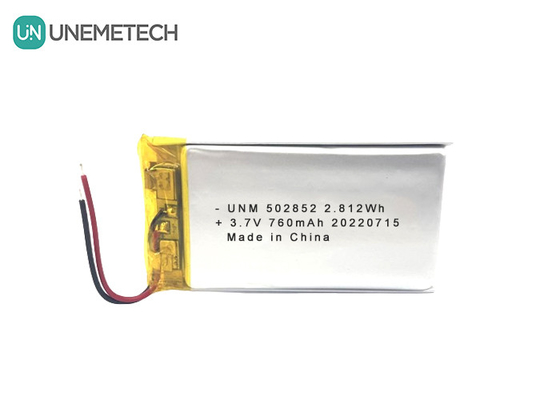 3.7V 760mAh Lithium-Ionen-Polymer Akku 502852 für LED-Leuchten