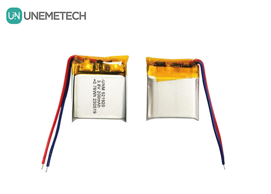 Hochspannungs-Lithium-Polymer-Batterie 3.8V 200mAh 521920 für Smart Watches