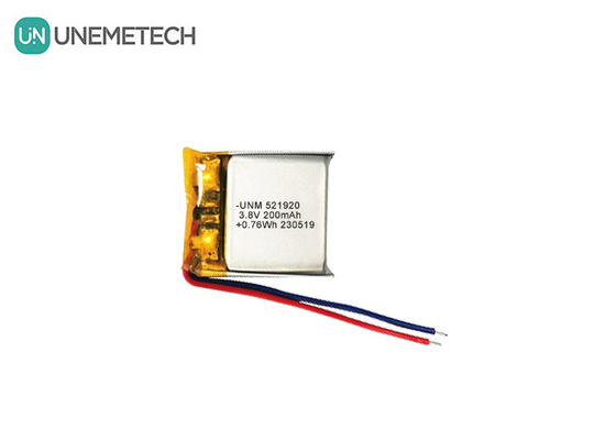Hochspannungs-Lithium-Polymer-Batterie 3.8V 200mAh 521920 für Smart Watches