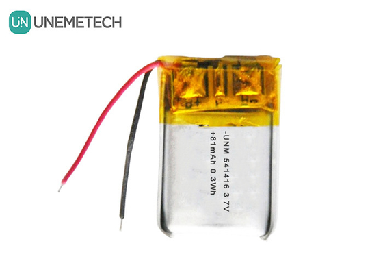 3.7V Lipo Wiederaufladbare Batterien 541416 81mAh Kleine LiPo-Batterie für Bluetooth-Headsets