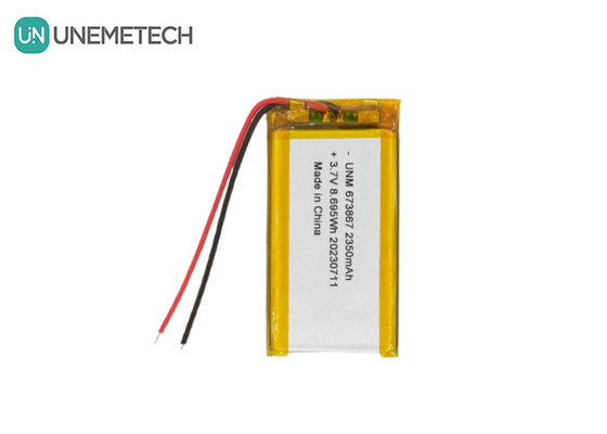 3.7V 2350mAh Hochkapazitäts-Lithium-Polymer-Batterie 673867 Für Strombanken