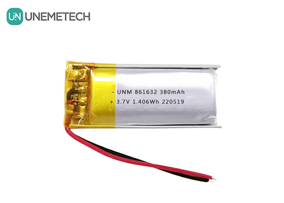 1S LiPo-Batterien 3,7V 380mAh Wiederaufladbare Li-Polymer-Batterie 861632 für Tischlampe